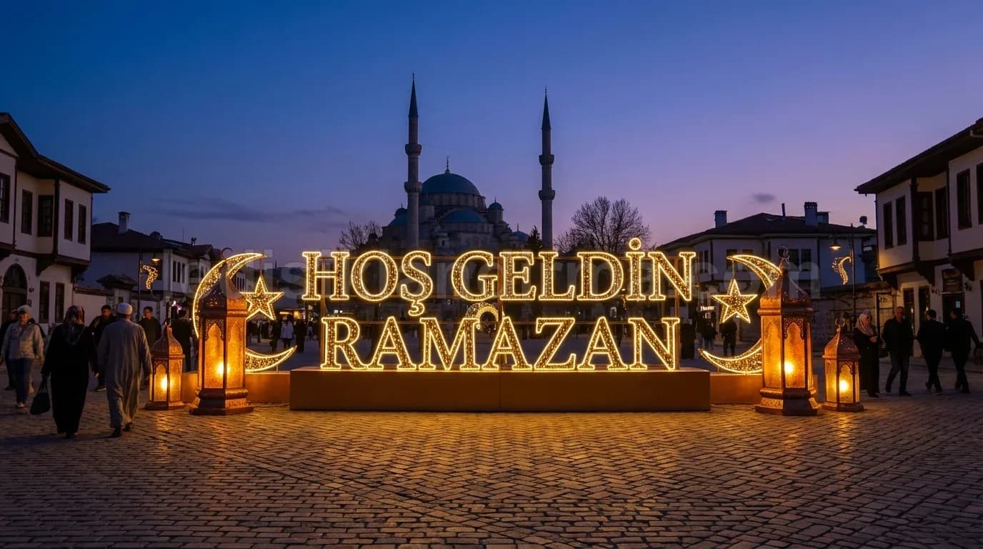 Muş - Hoş Geldin Ramazan Yazısı LED Dekor