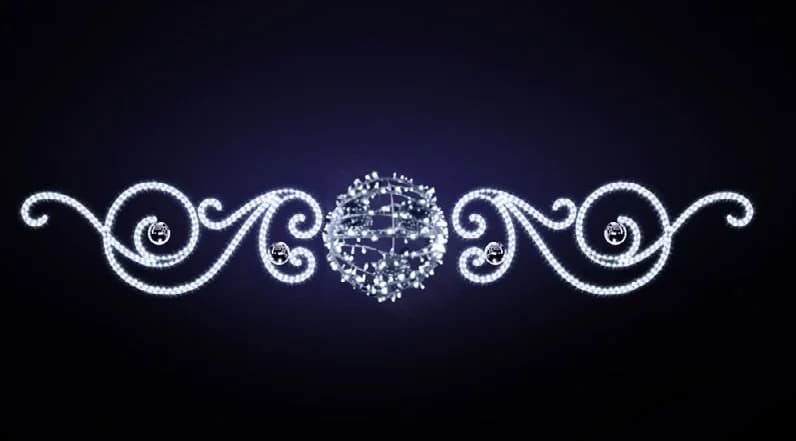 Işıklı Ferforje Kurdele Cadde Motifi Isabella 400 / Ribbon 450 36214.11S