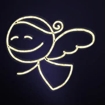 Işıklı Melek, Sincap ve Geyik Ağaç Motifi Angela 65 / Angelic 80 / Chippy 60 / Reindeer 80 39028.02