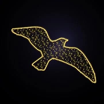 Işıklı Martı ve Dal Kuşu Ağaç Motifi Deora 60 / Seagul 90 / Seagul 130 / Tit 60 39031.01G