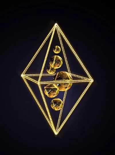 Geometrik Poligon Asma Heykel Gaia / Hedron / Unity 36411.02G