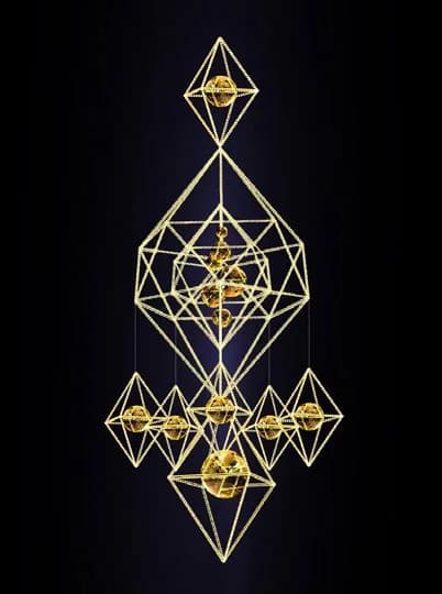Geometrik Poligon Asma Heykel Gaia / Hedron / Unity 36413.02G