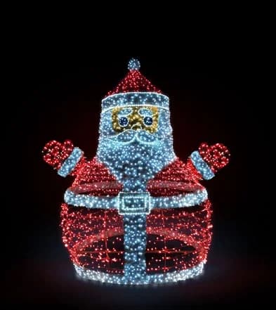 Işıklı Noel Baba ve Oyuncak Ayı 73664.15RWG-30V