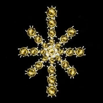 Işıklı Kar Tanesi Ağaç Süsü Elisabeth 125 / Elsa 125 / Kristen 50-125 39156.02G