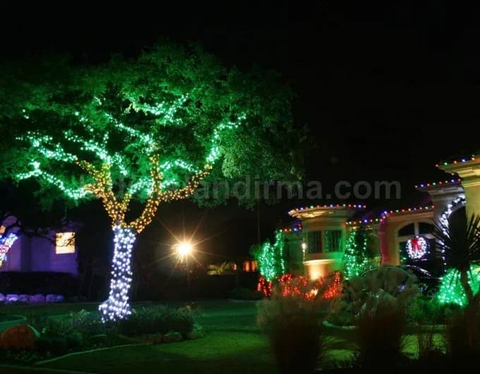 Villa Dış Cephe Yılbaşı Aydınlatma