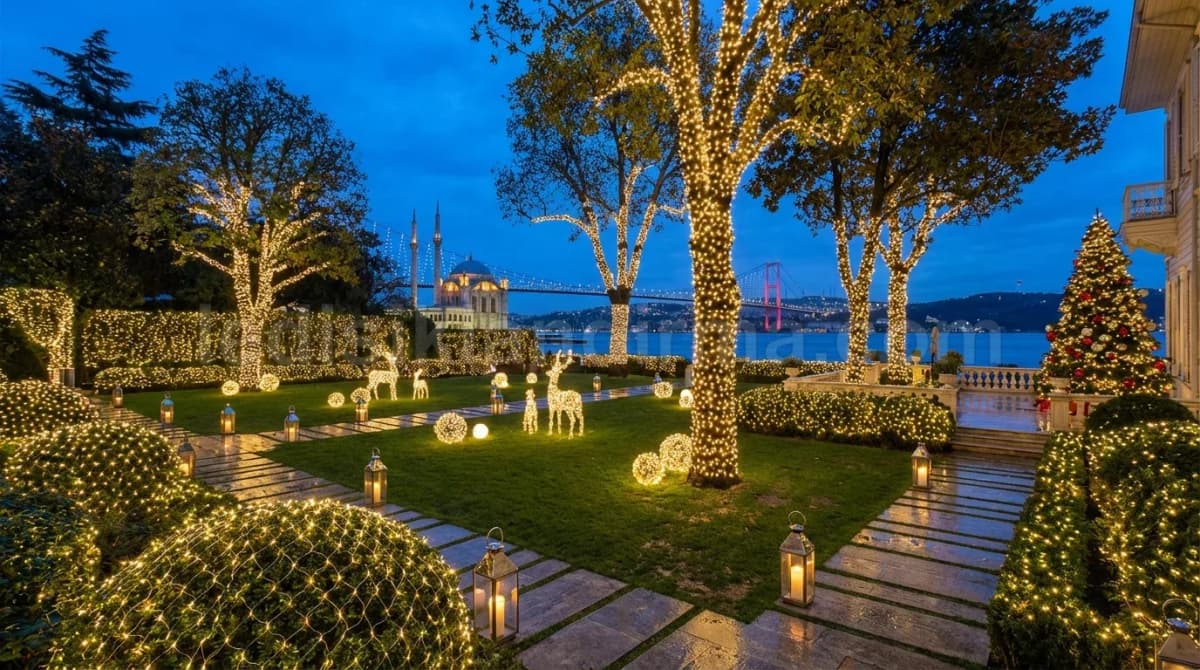 Yılbaşı Bahçe LED Işık Süsleme