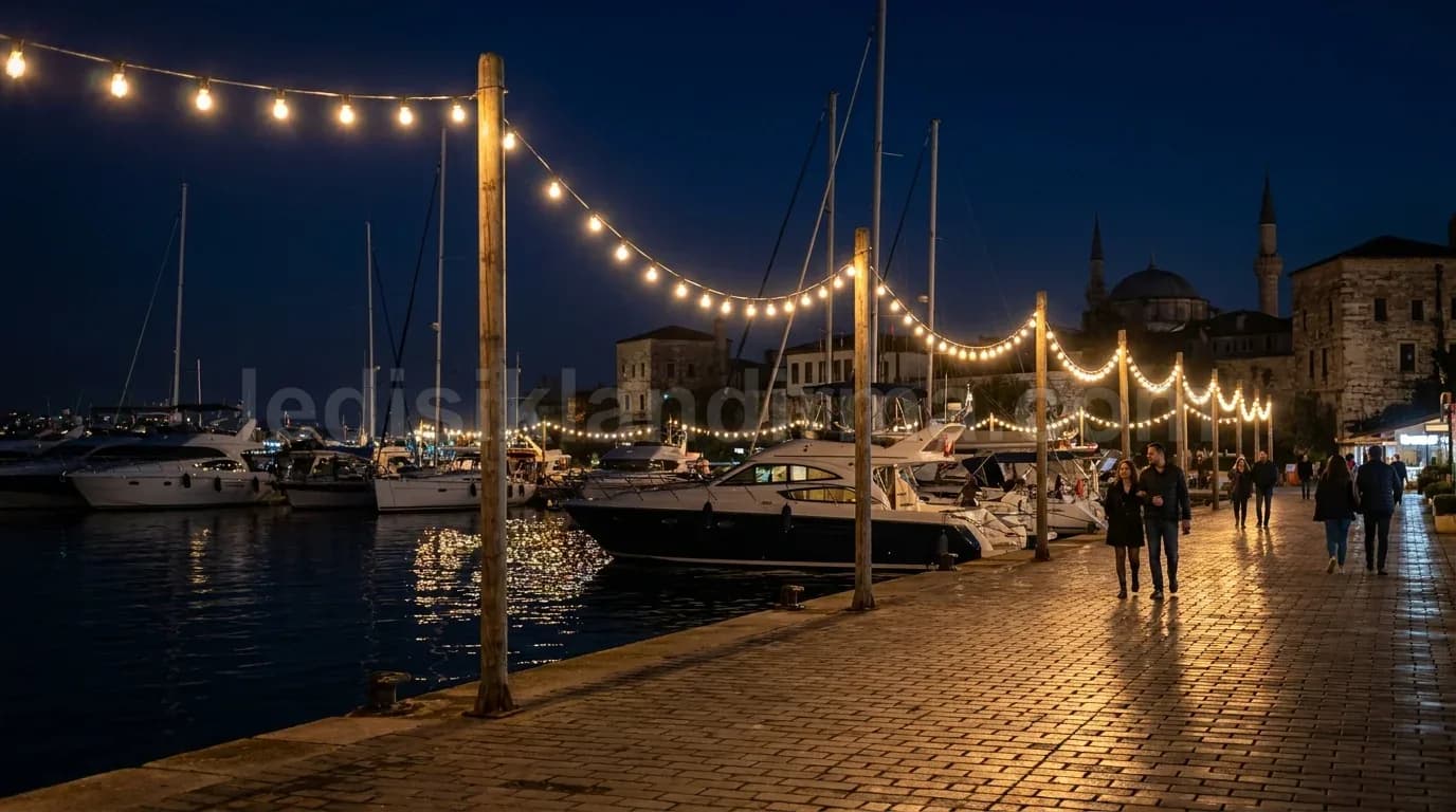 Sancaktepe - Marina rihtiminda asili sicak LED ip isik