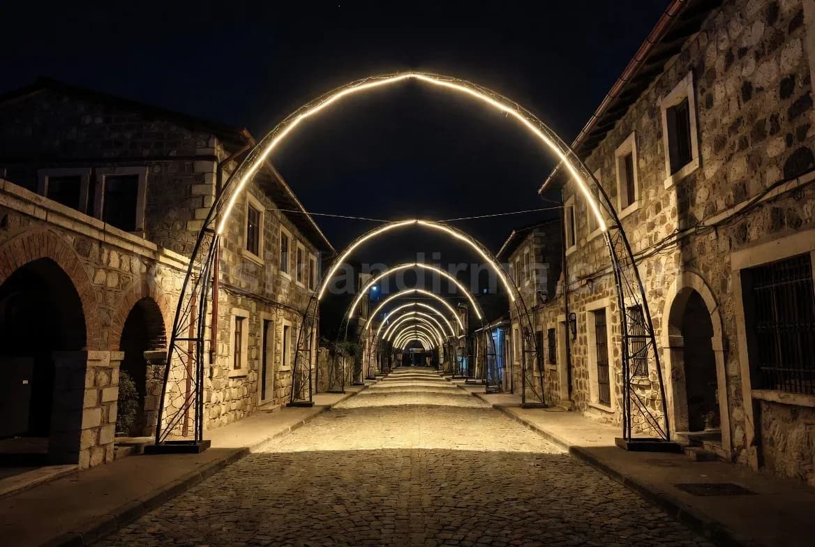 Tunceli - Tas sokakta LED isikli kemer tunel aydinlatmasi
