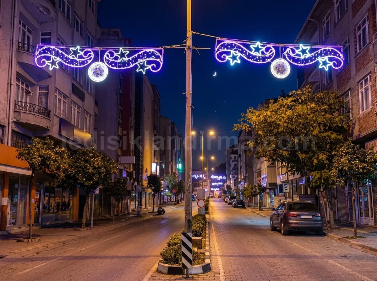 Bayburt yılbaşı ışık süsleme projesi