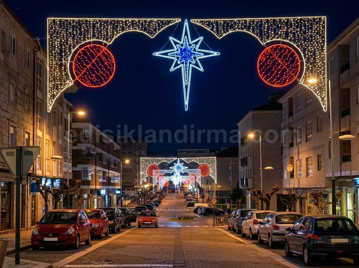 Ödemiş yılbaşı ışık süsleme projesi