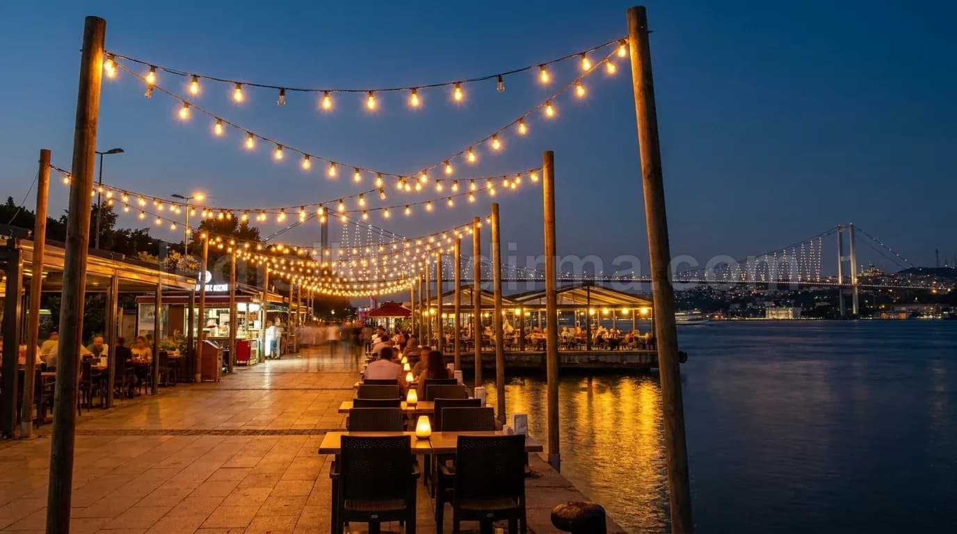 Tekirdağ - Bogaz kenari restoran teras ipsi LED isik