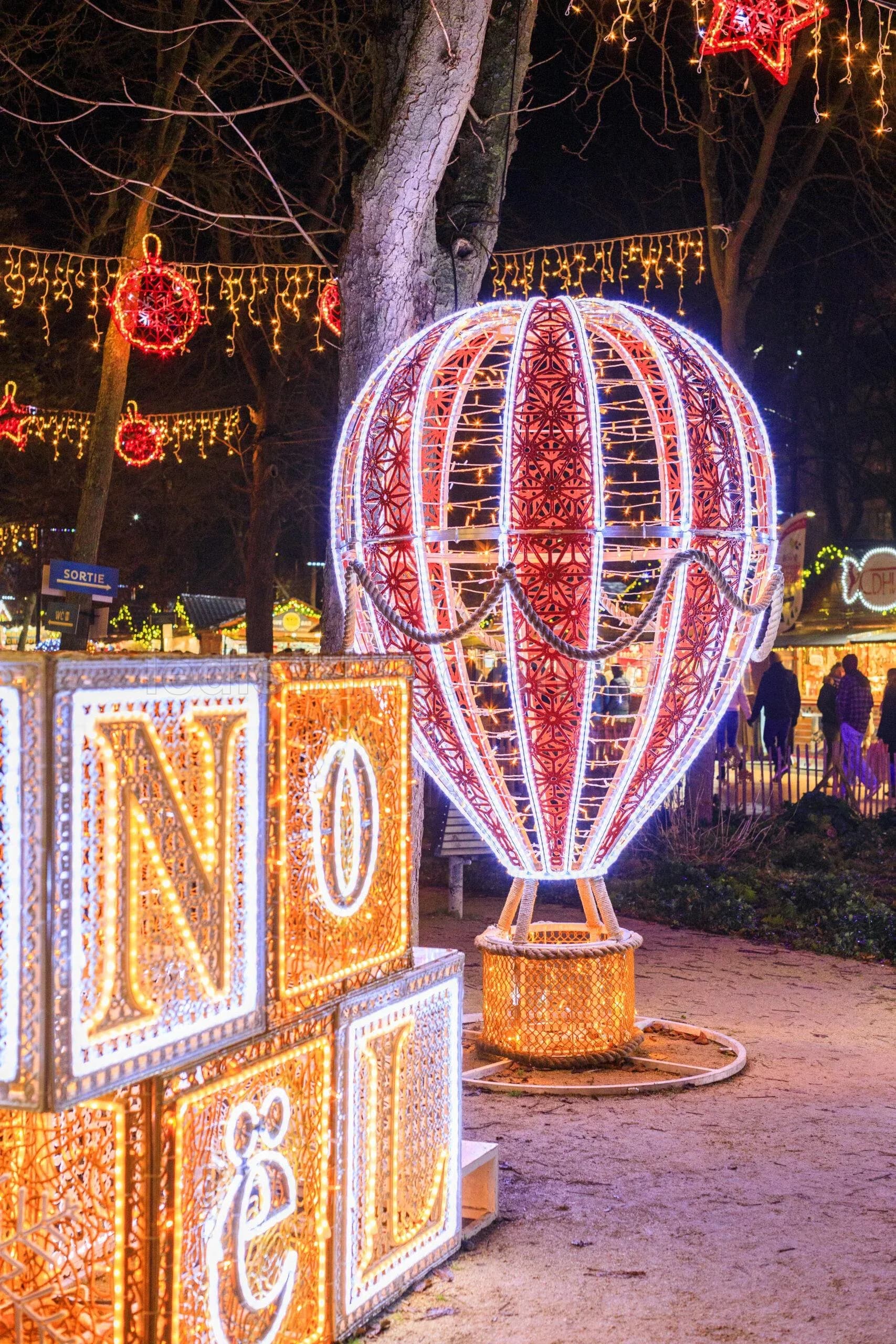 Kalecik - Isikli NOEL kup harfleri ve sicak hava balonu figuru