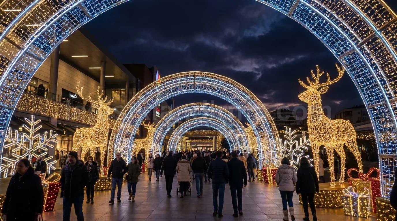 Bartın cadde yılbaşı LED aydınlatma