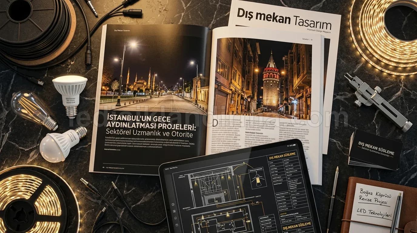 Konya bina cephesi yılbaşı ışıklandırma