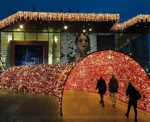 Siirt bina cephesi yılbaşı ışıklandırma